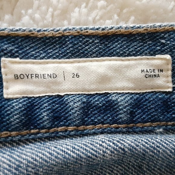PacSun Boyfriend distressed denim blue jeans (26) - Picture 6 of 9